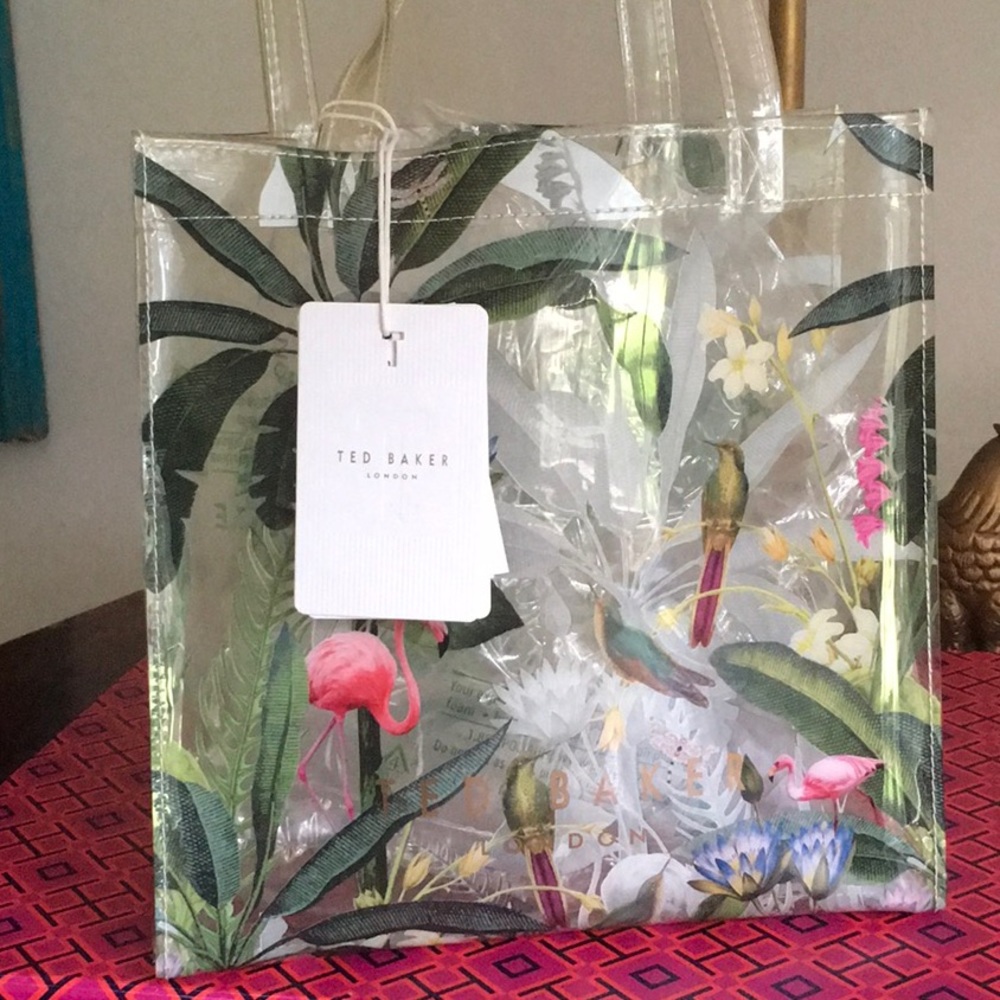 NWT Ted Baker Pistachio Clear Bag